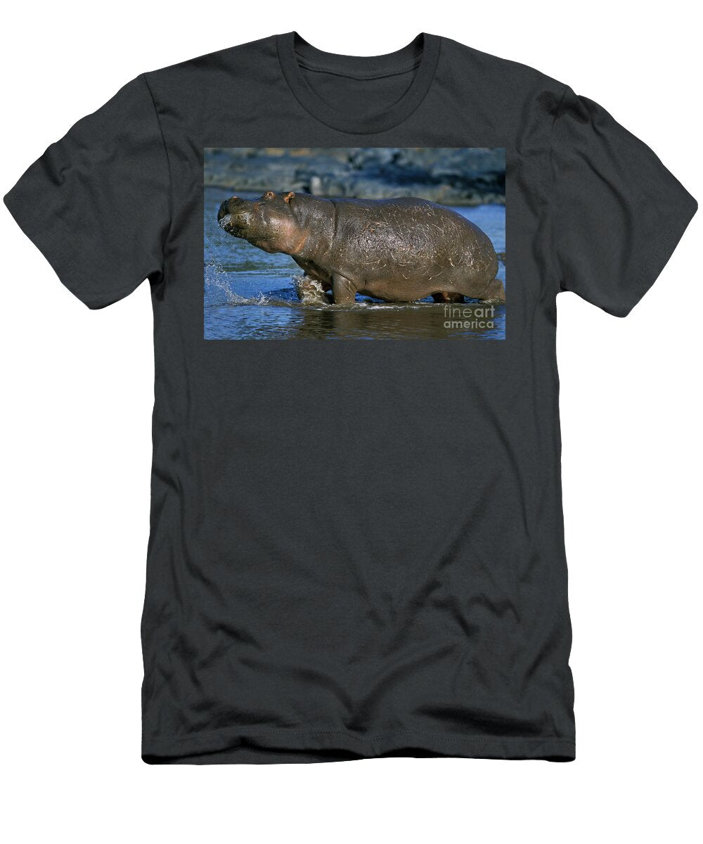 10 Hippopotamus Hippopotamus Amphibius Gerard Lacz T-Shirt