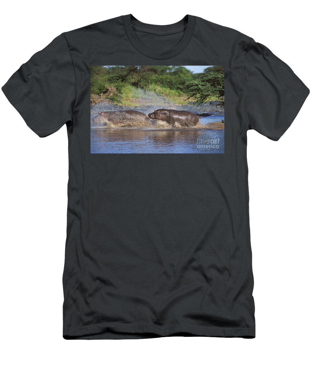 2 Hippopotamus Hippopotamus Amphibius Gerard Lacz T-Shirt