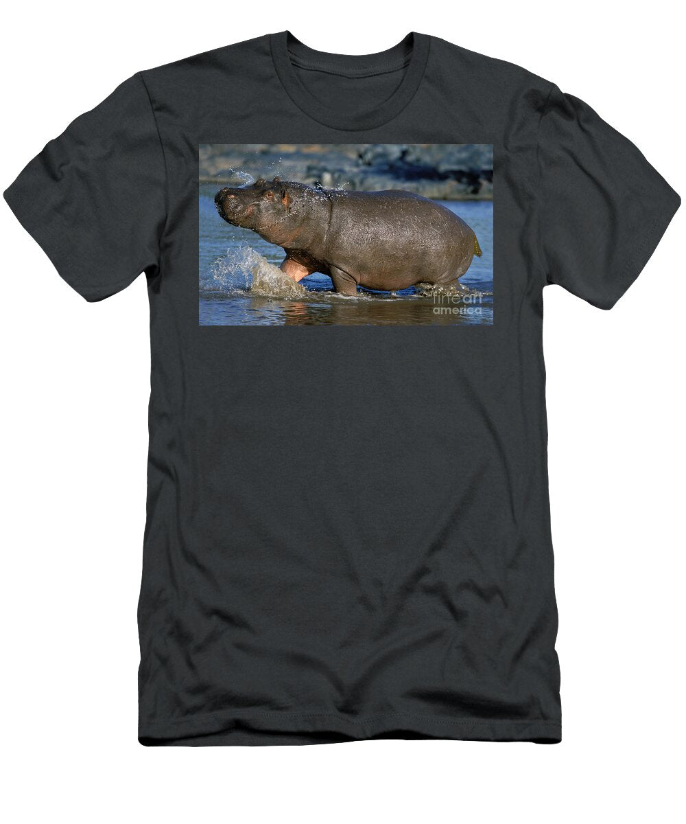 5 Hippopotamus Hippopotamus Amphibius Gerard Lacz T-Shirt
