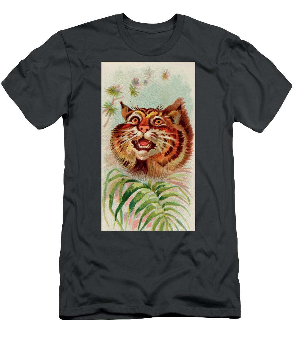 American Wildcat Vintage Animal Illustration Picked and Shared T-Shirt