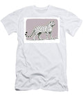 Cartoon Cheetah with Black Spots Poses Sideways on a Grassland Wall Art Prints T-Shirt