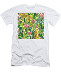Cheetah with Palm Leaves Exotic Seamless Pattern Julien T-Shirt