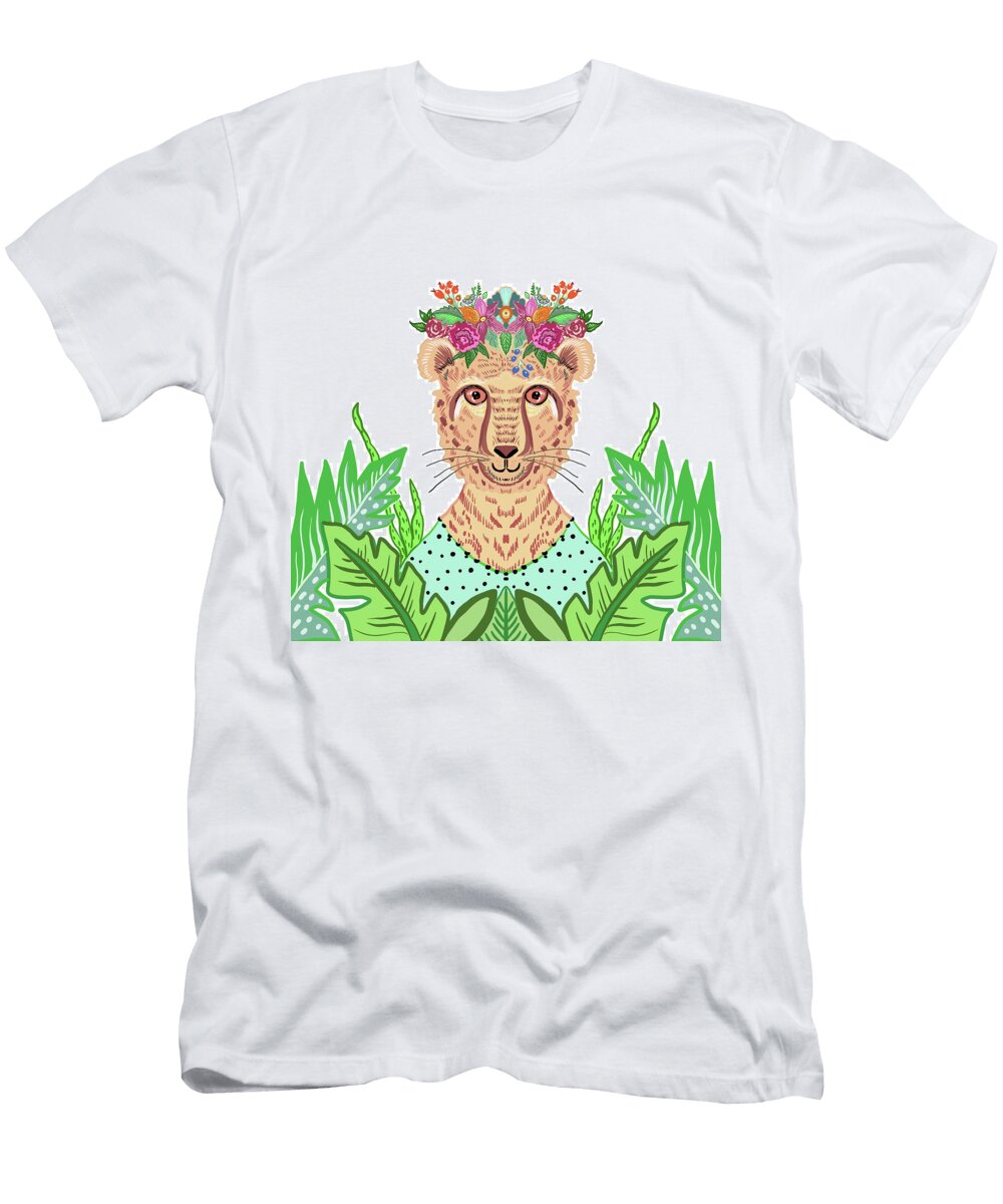 Girly Cheetah Ani Del Sol T-Shirt
