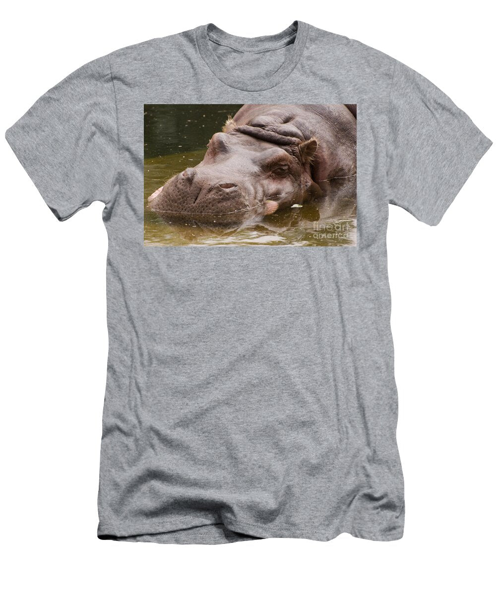 Hippopotamus or Hippo Animal Submerged in Water Arletta Cwalina T-Shirt