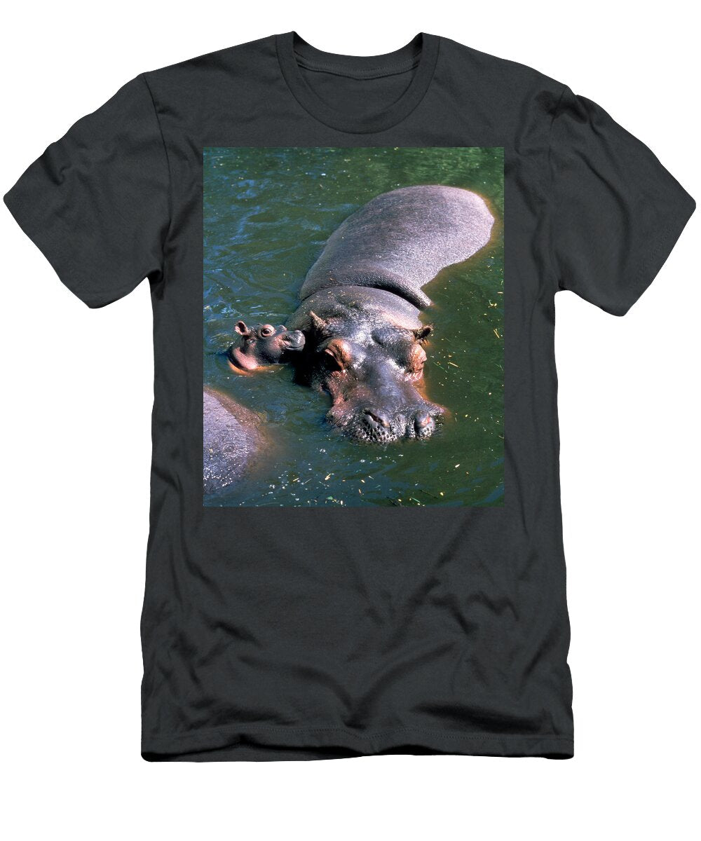 Hippopotamus with Young Toni Angermayer T-Shirt