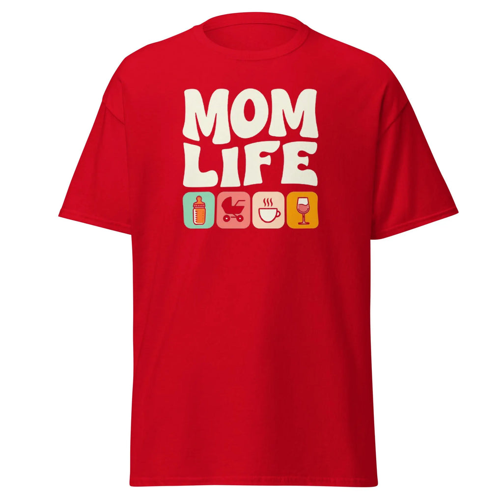 Mom Life Shirt, Funny Cute Icons Design, for Busy Mothers, Moms of all ages, Mom Life design! Featuring funy icons.
