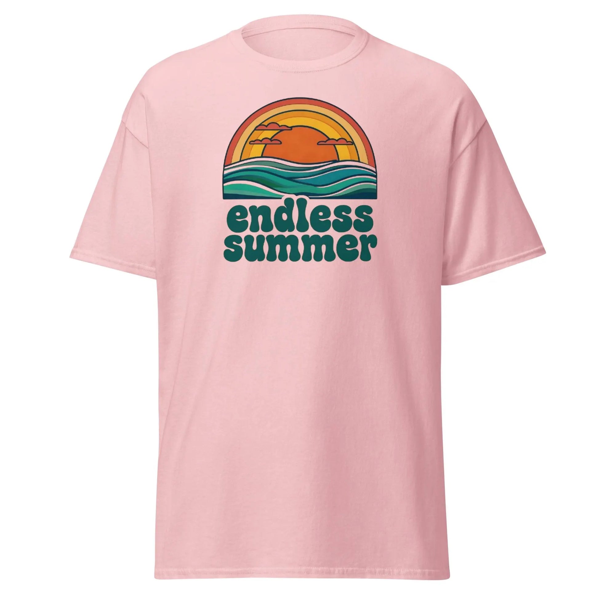 Endless Summer T-Shirt – Retro Sunset and Ocean Waves Vintage Tee.