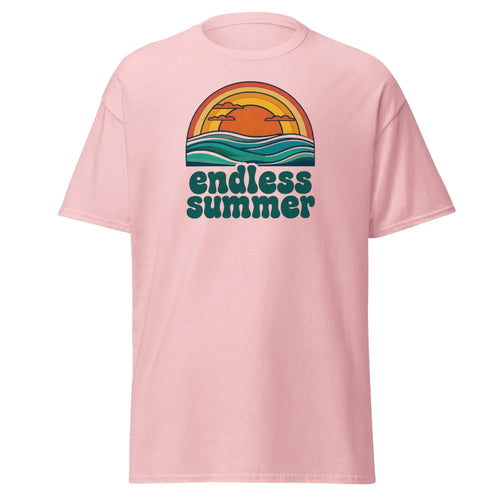Endless Summer T-Shirt – Retro Sunset and Ocean Waves Vintage Tee.