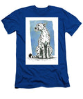 Illustration of a Cheetah with Black Spots Sitting Upright Wall Art Prints T-Shirt