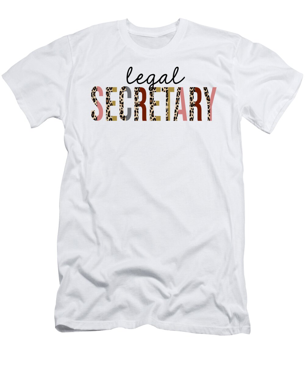 Legal Secretary Leopard Print Funny Jensen Cena T-Shirt