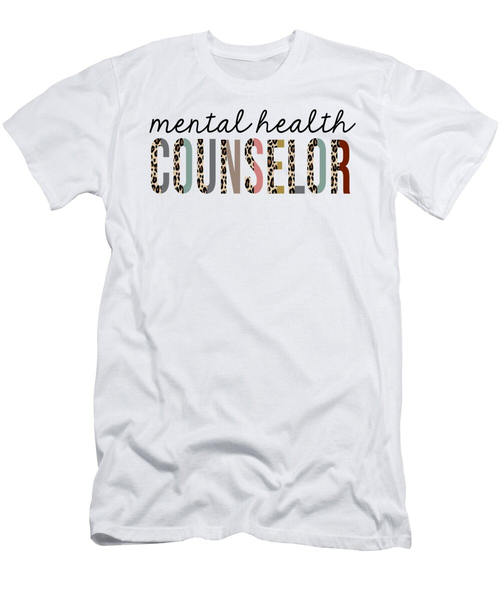 Mental Health Counselor Leopard Print Funny Jensen Cena T-Shirt