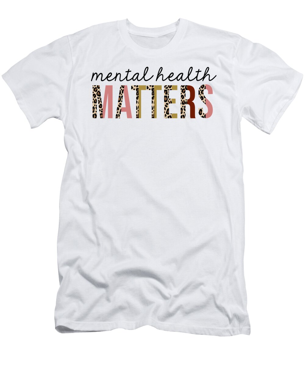 Mental Health Matters Leopard Print Funny Jensen Cena T-Shirt