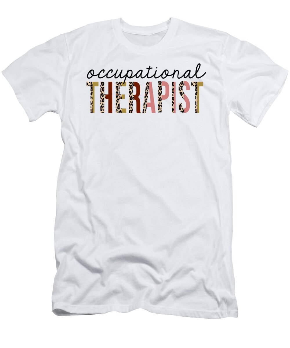 Occupational Therapist Leopard Print Funny Jensen Cena T-Shirt