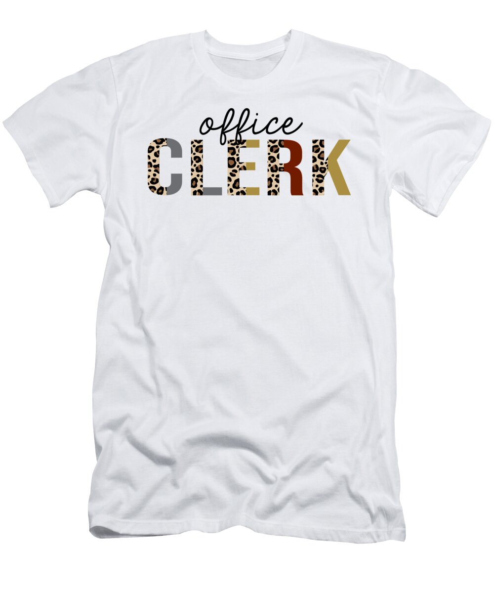 Office Clerk Leopard Print Funny Jensen Cena T-Shirt