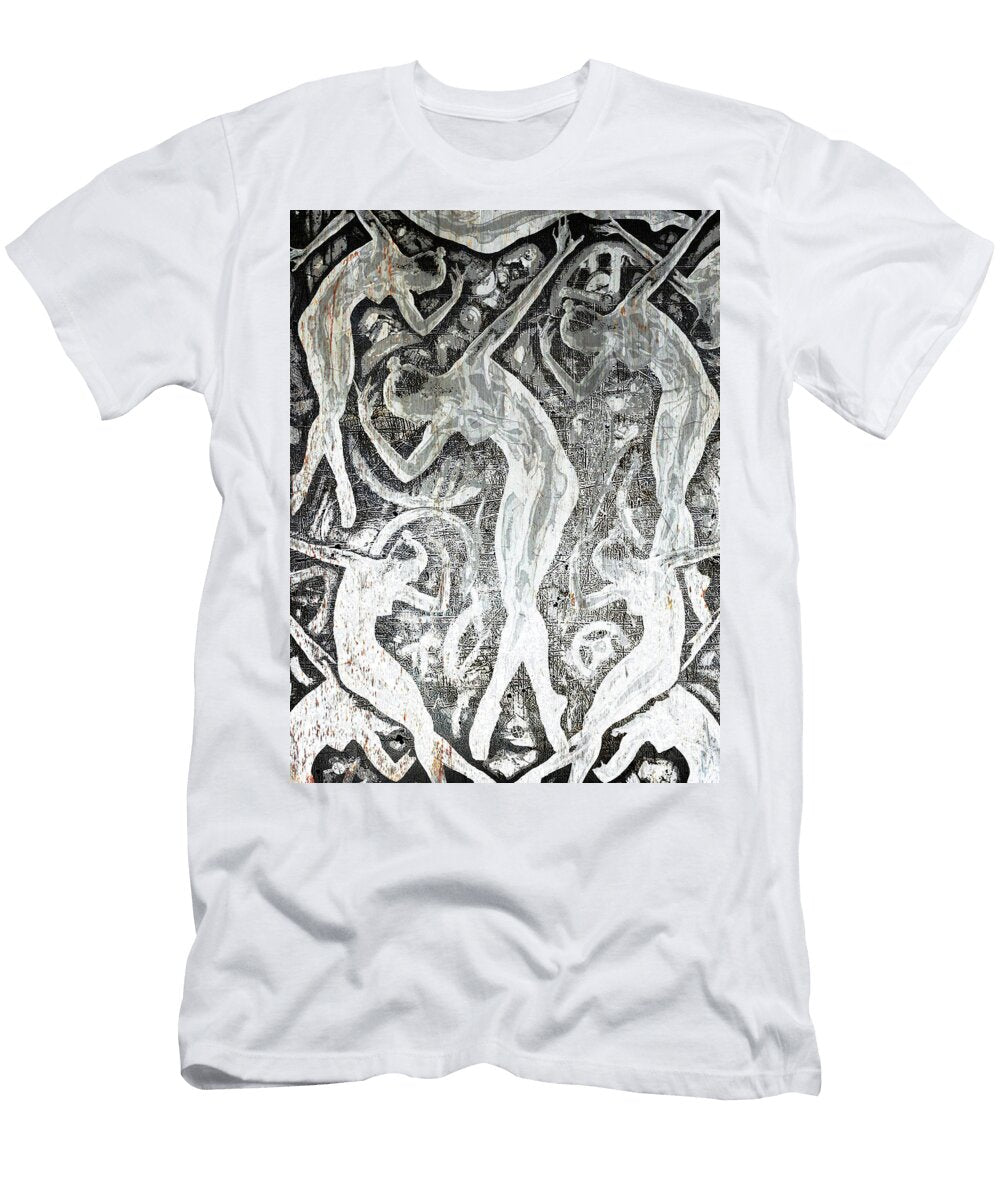 Silver Woman in the Machine Frieze Tony Rubino T-Shirt