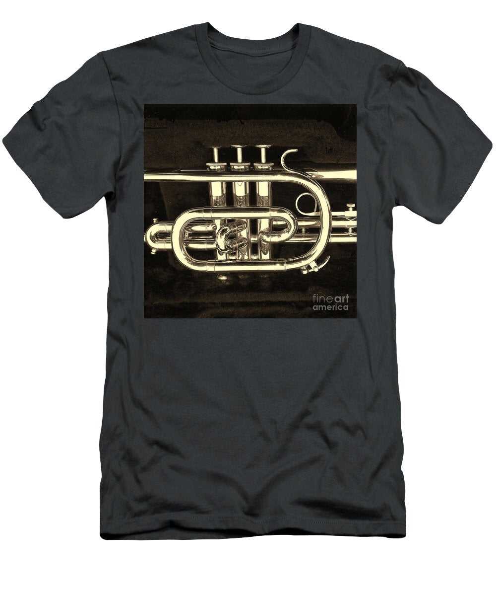The Trumpet in Sepia Paul Ward T-Shirt