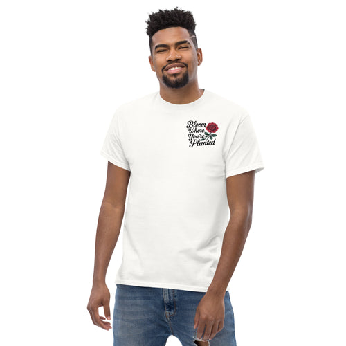 Bloom T-Shirt - "Bloom Where You're Planted" | Inspirational Floral Shirt | Motivational Rose Tee.