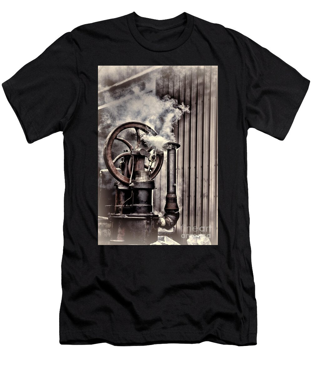 Vintage Steam Engine This Is Real Steampunk Artistic Paul Ward T-Shirt